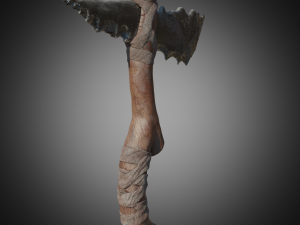 low-poly stone axe 3D Model