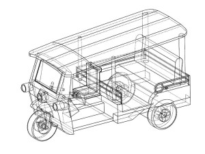 Tuk Tuk car-A0001 3D Model