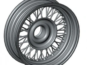 Spoke Wire Wheel-A0002 3D Model