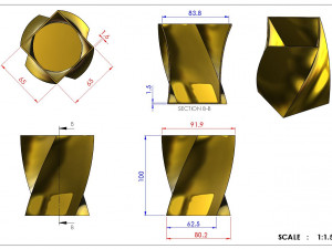3d vase model - a0004 3D Print Model