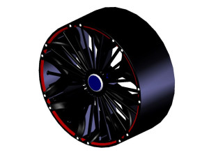 Wheel Sport Car-A0013 3D Model