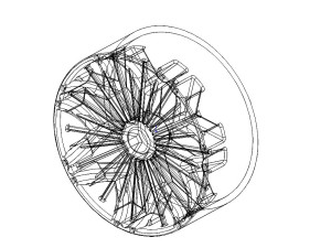 Wheel Sport Car-A0013 3D Model