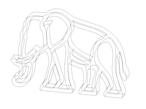 Elephant-A001 3D Print Model