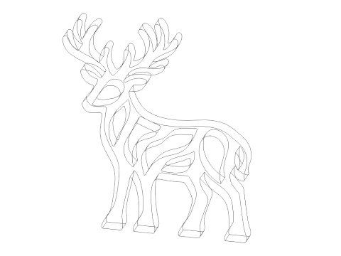 Deer-A002 3D Print Model