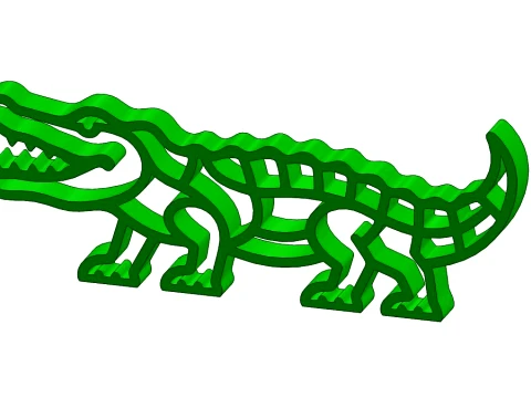 Crocodile-A014 3D Print Model