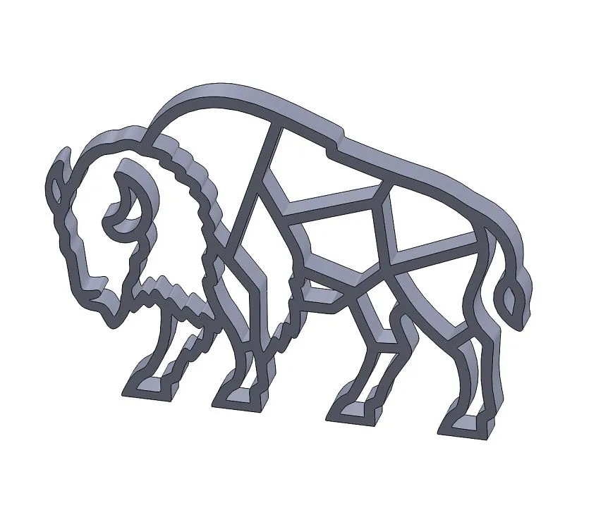 Bison-A016 3D Print Model .c4d .max .obj .3ds .fbx .stl .blend 