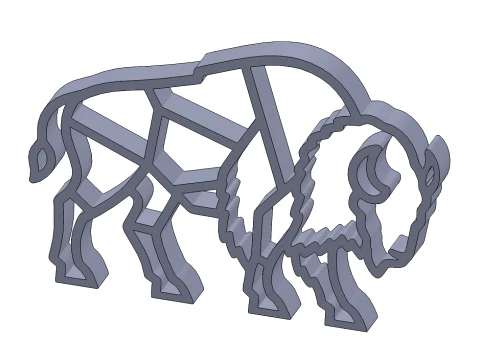 Bison-A016 3D Print Model