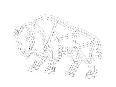 Bison-A016 3D Print Model