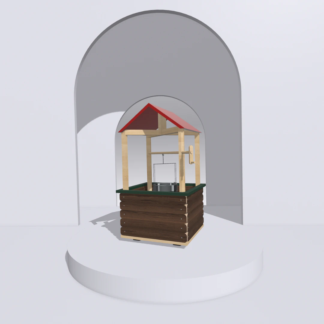 Садовый колодец 3D Модель .c4d .max .obj .3ds .fbx .stl .blend 