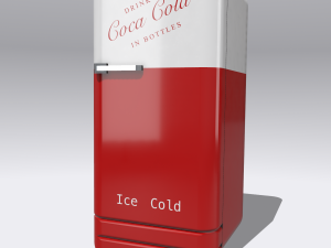 Refrigerator Coca cola vintage 3D Models