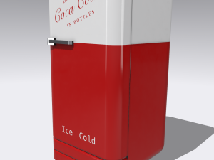 Refrigerator Coca cola vintage 3D 모델