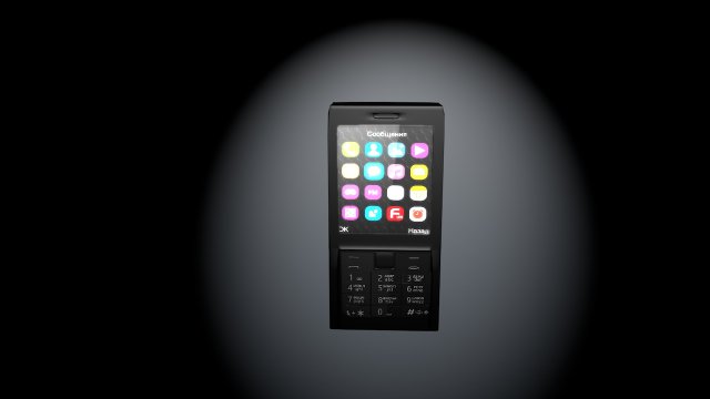 push-button mobile phone 3D Model .c4d .max .obj .3ds .fbx .stl .blend 