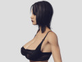 busty brunette in black lingerie 3D 模型