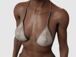 black woman fit in bikini 3D Model