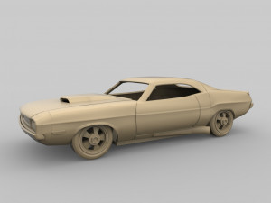 dodge 1970 Modelo de impresión 3D