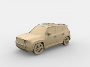 jeep renegade 3D Print Model