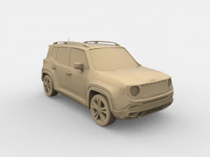 jeep renegade 3D Print Model