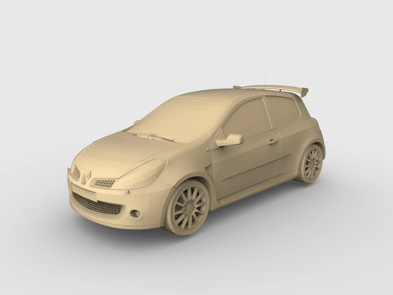 renault clio 3D Print Model .c4d .max .obj .3ds .fbx .stl .blend 