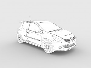 renault clio 3D 打印模型