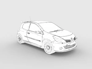 renault clio 3D Print Model