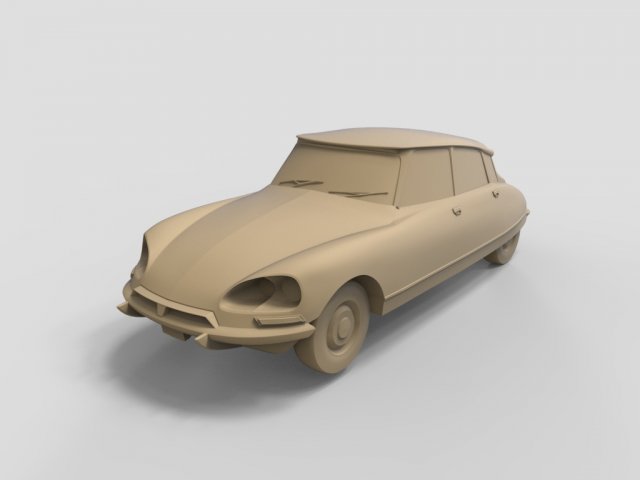 retro car citroen 3D Baskı Modeli .c4d .max .obj .3ds .fbx .stl .blend 