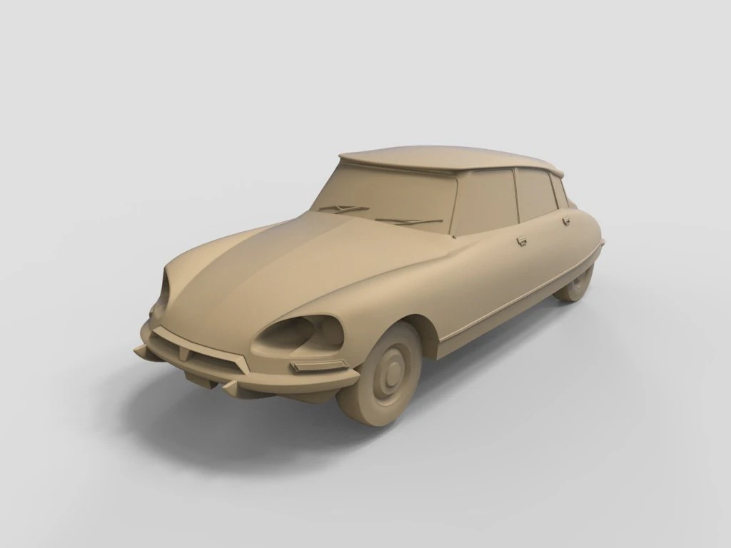 retro car citroen 3D Print Model .c4d .max .obj .3ds .fbx .stl .blend 