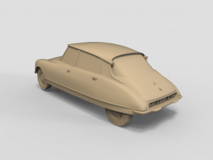 retro car citroen 3D Baskı Modeli