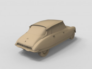 retro car citroen 3D Baskı Modeli