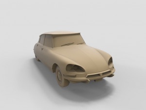 retro car citroen 3D Baskı Modeli