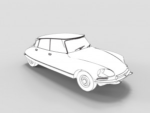 retro car citroen 3D Baskı Modeli