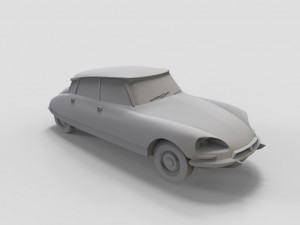 retro car citroen 3D Baskı Modeli