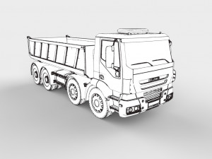 dump truck iveco 3D Print Model