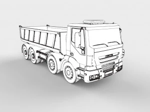 dump truck iveco 3D Print Model