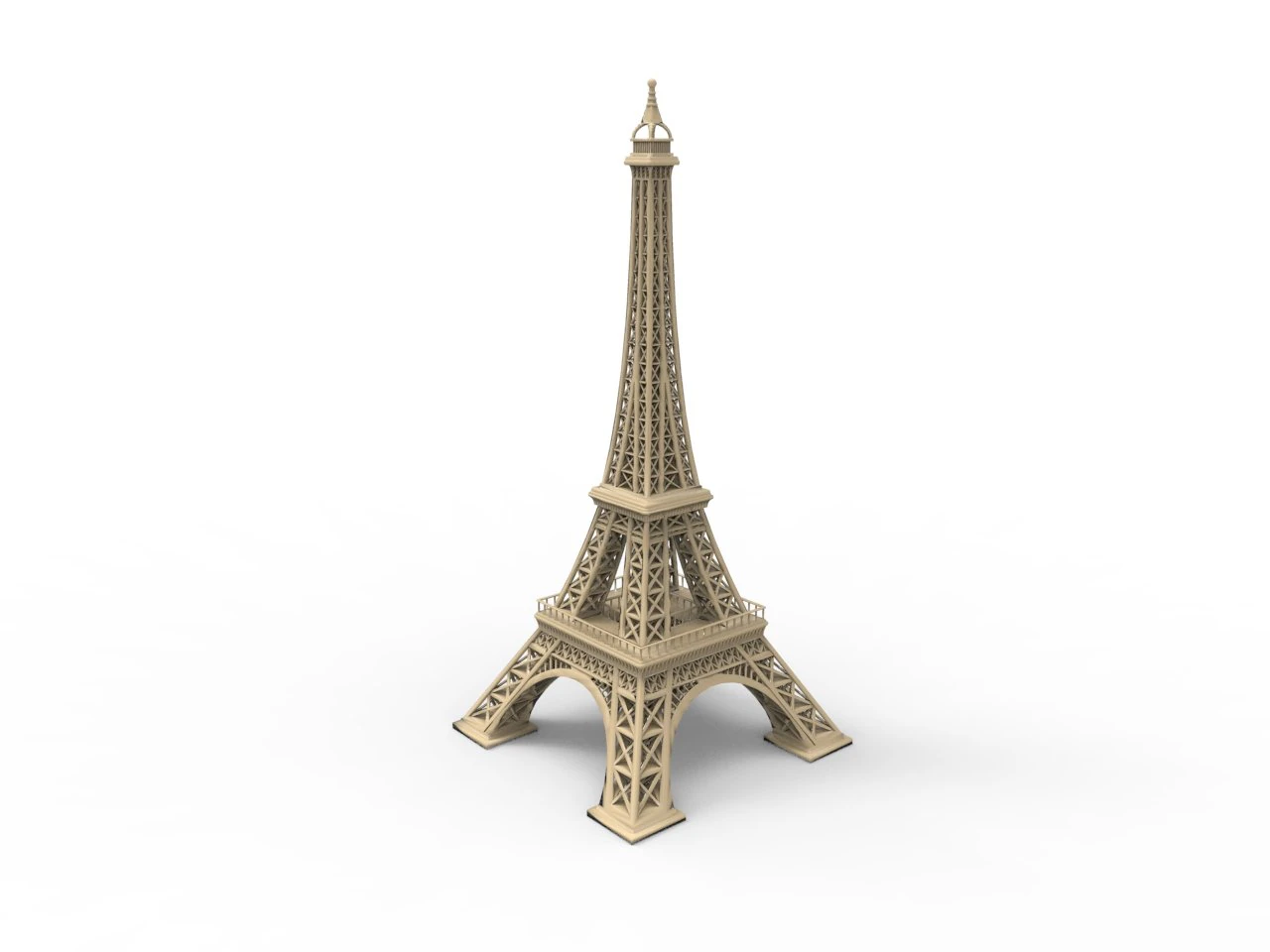 eiffel tower 3D Print Model .c4d .max .obj .3ds .fbx .stl .blend