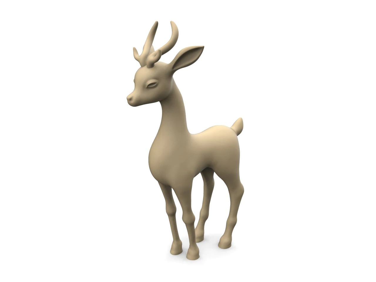 deer 3D Print Model .c4d .max .obj .3ds .fbx .stl .blend 