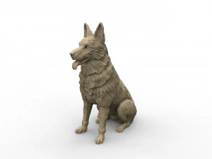 c&atilde;o pastor Modelo de Impressão 3D