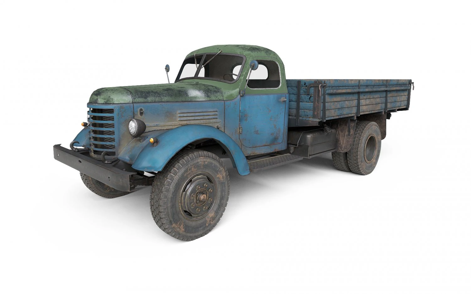 Truck Zil 164 3D Model .c4d .max .obj .3ds .fbx .stl .blend