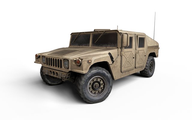 Humvee Military 3D Model .c4d .max .obj .3ds .fbx .lwo .lw .lws
