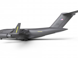 Boeing C17 Globemaster III Transport Aircraft 3D मॉडल