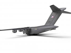 Boeing C17 Globemaster III Transport Aircraft 3D मॉडल