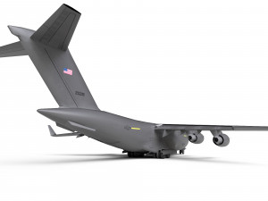 Boeing C17 Globemaster III Transport Aircraft 3D मॉडल