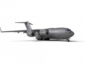 Boeing C17 Globemaster III Transport Aircraft 3D मॉडल