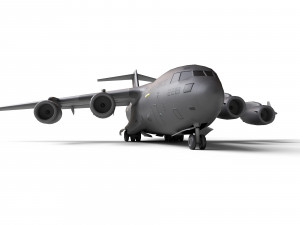 Boeing C17 Globemaster III Transport Aircraft 3D मॉडल