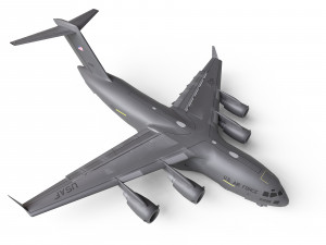 Boeing C17 Globemaster III Transport Aircraft 3D मॉडल