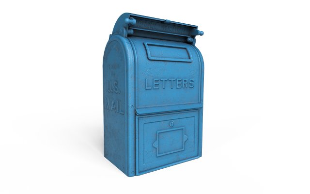 Mailbox 3D Model .c4d .max .obj .3ds .fbx .lwo .lw .lws