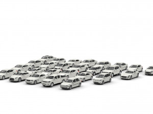 Large collection of 26 low poly cars Modello 3D