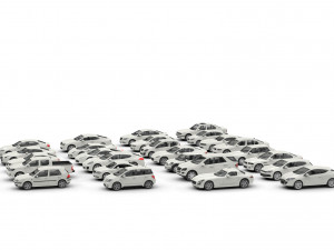 Large collection of 26 low poly cars Modello 3D