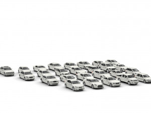 Large collection of 26 low poly cars Modello 3D
