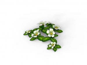 Cartoon Flowers 3D Model