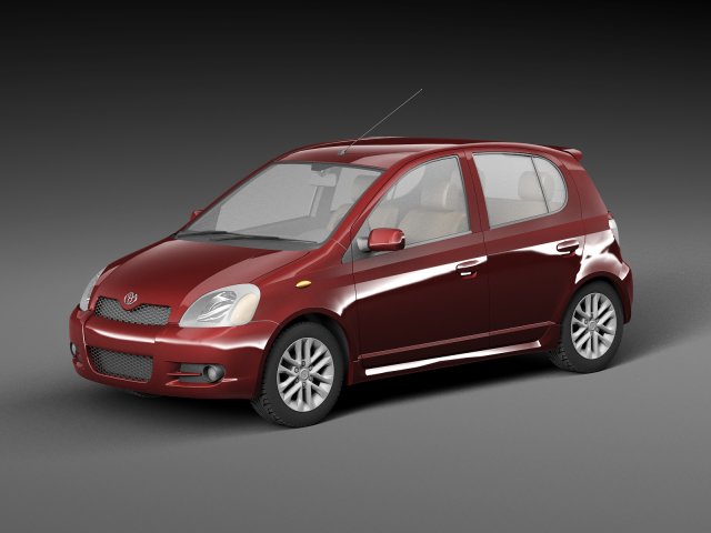 Toyota Vitz 3D Model .c4d .max .obj .3ds .fbx .stl .blend 